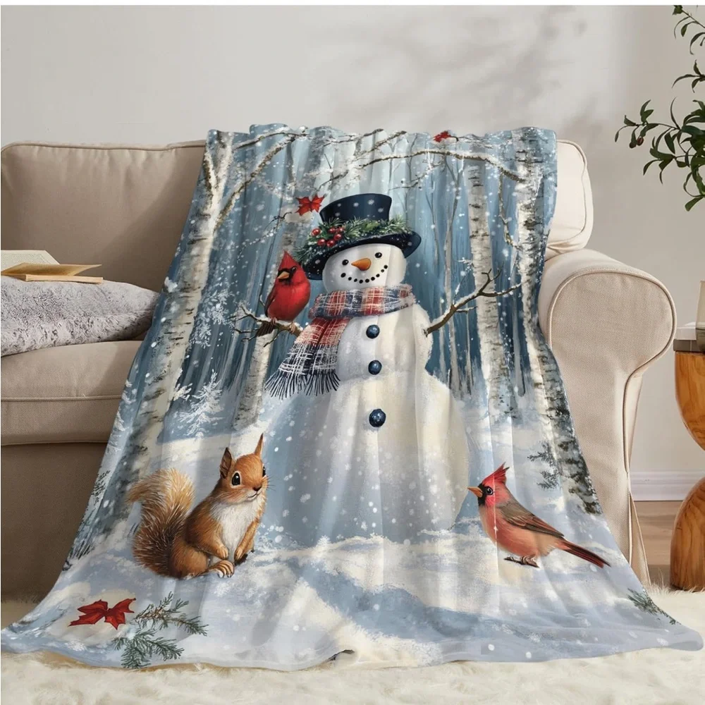 Winter Wonderland Snowman Throw Blanket